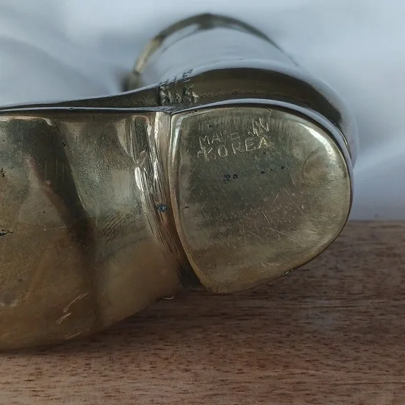 Vintage Brass Riding Boot. Door Stop, Bookend. Equestrian Decor, Ralph Lauren - Picture 2 of 11